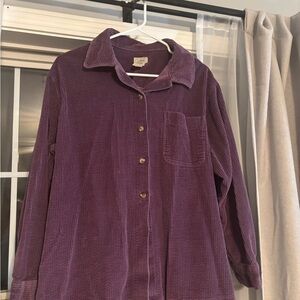L.L. Bean Lavender Corduroy Shirt